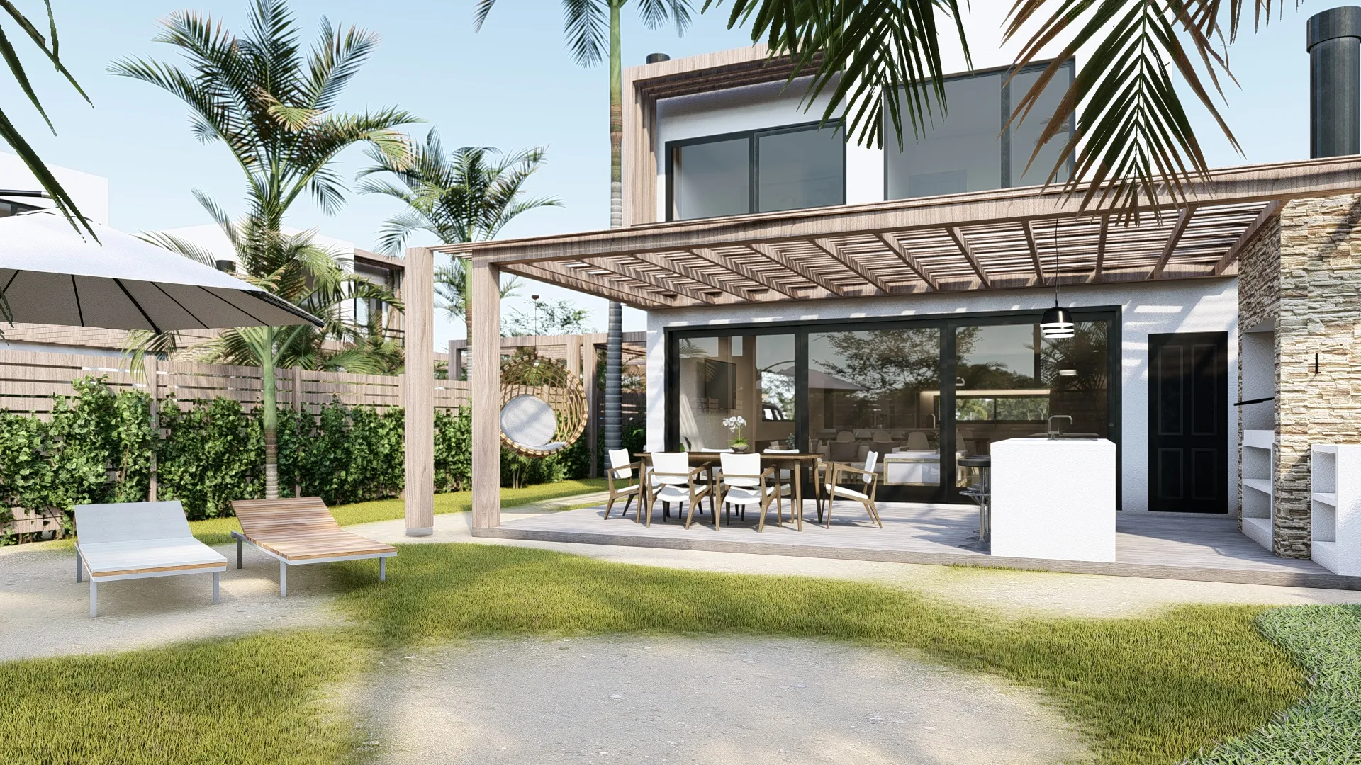 Interior de vivienda diseñada por MateArq