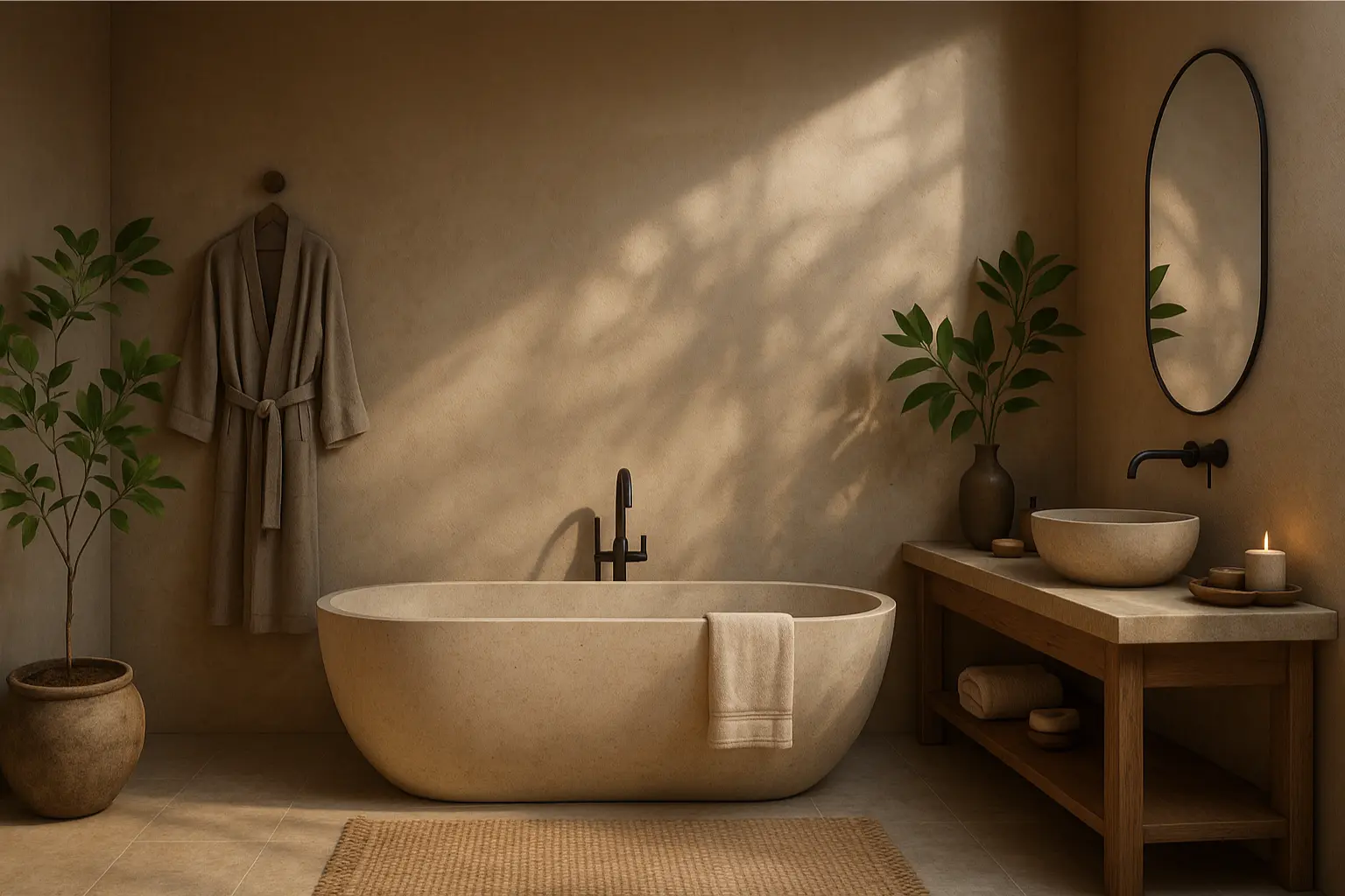 Baño con esencia spa y detalle orgánico 2