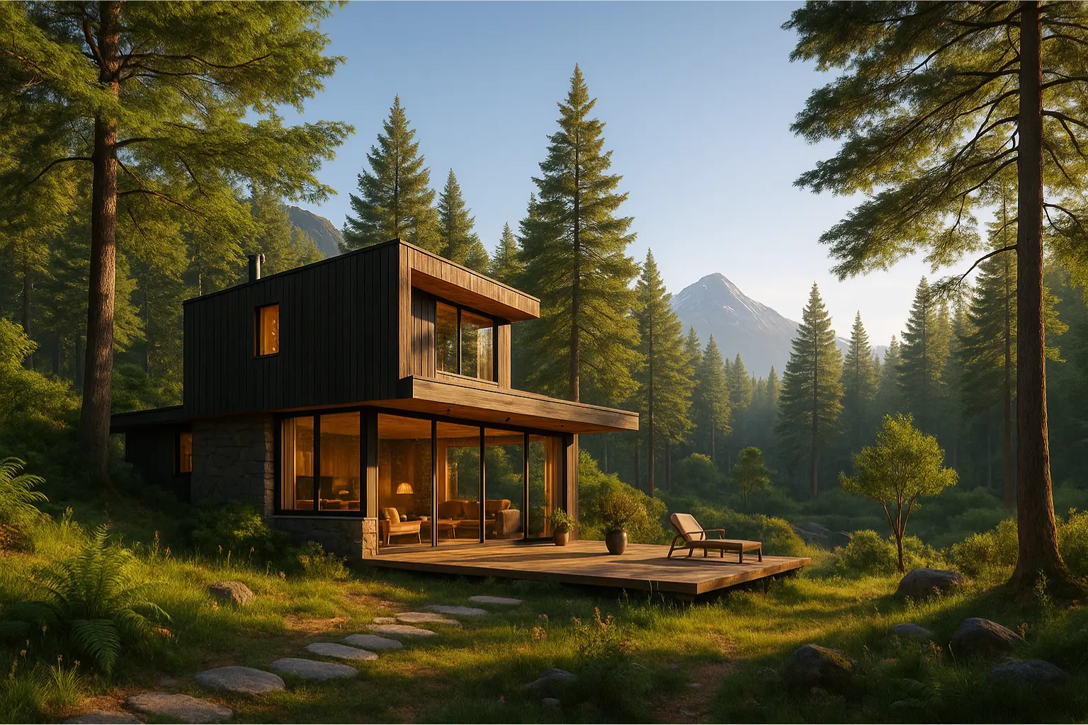 Refugio moderno en medio del bosque 2